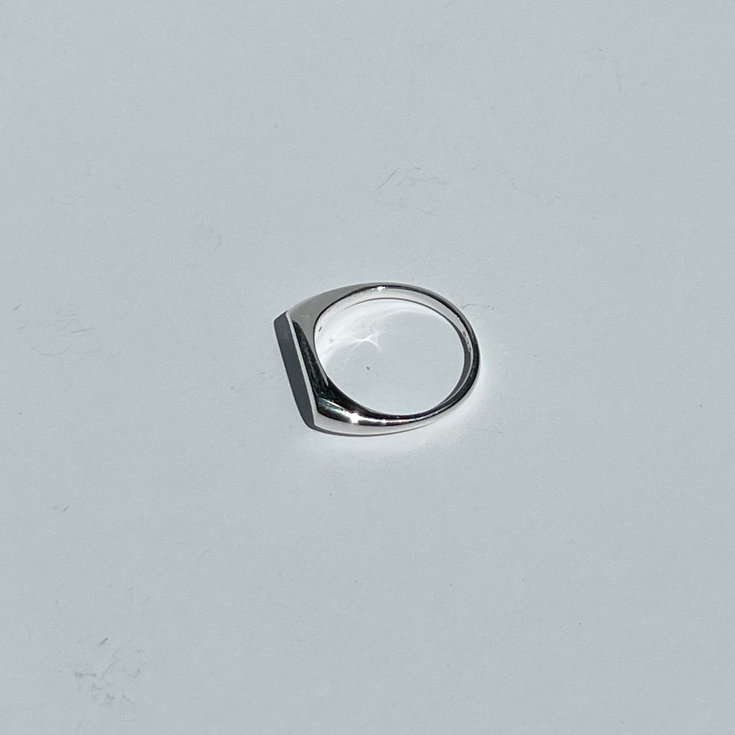 Slim Rounded Rectangle Signet Ring