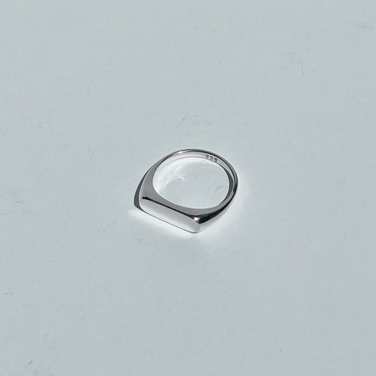 Slim Rounded Rectangle Signet Ring