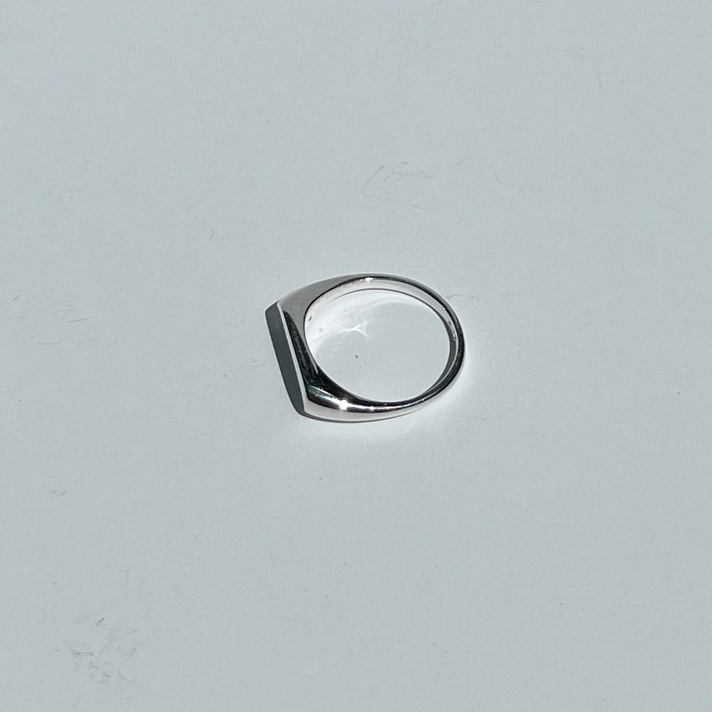 Slim Rounded Rectangle Signet Ring