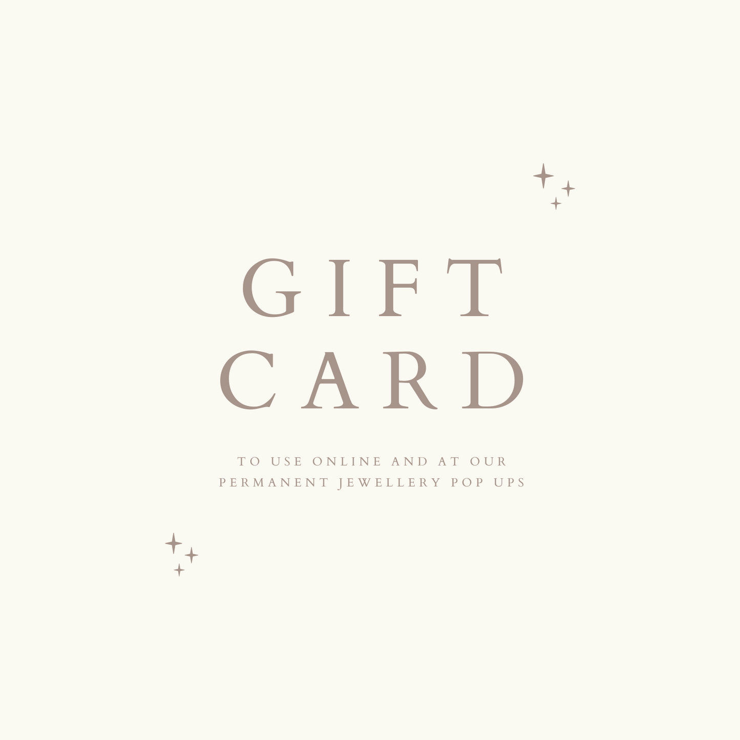 Breole Jewellery & Permanent Jewellery Gift Card